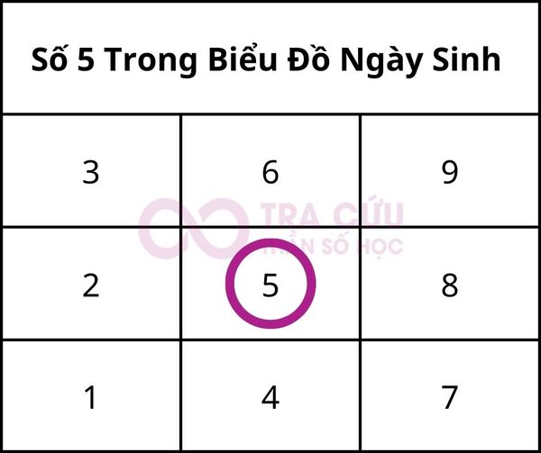 Số 5 trong biểu đồ ngày sinh là gì? Ý nghĩa số lần xuất hiện số 5 trong biểu đồ